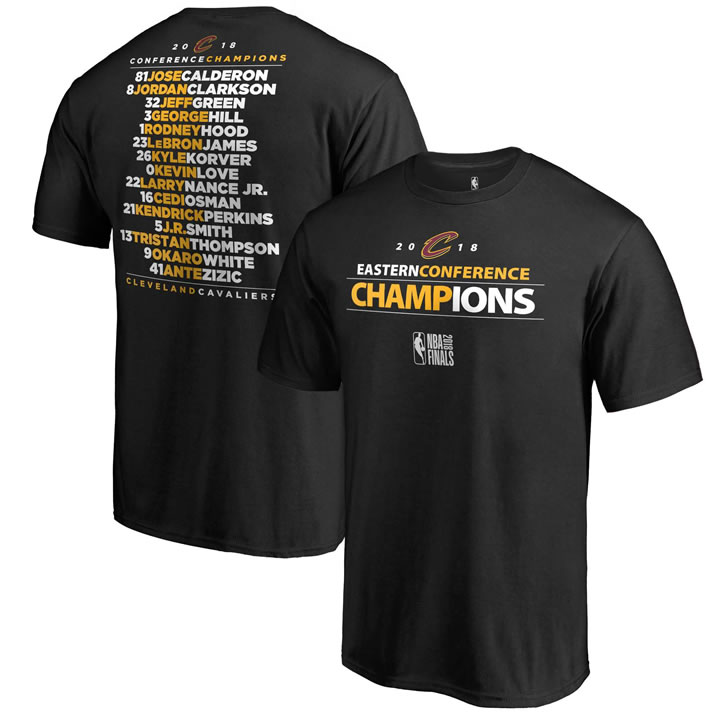 Cleveland Cavaliers Fanatics Branded 2018 Eastern Conference Champions Backcourt Roster T-Shirt Black,We sell and wholesale Cleveland Cavaliers Fanatics Branded 2018 Eastern Conference Champions Backcourt Roster T-Shirt Black on line form chian!